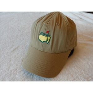 Masters Tournament Golf Hat Cap Strap Back Mens One Size Beige Tan Augusta PGA